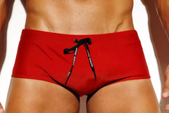 Red Workout Traditional Swim Briefs