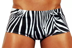 Black and White Traditional Swim Briefs