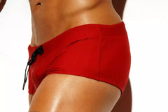 Red Workout Traditional Swim Briefs
