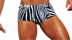 Black and White Traditional Swim Briefs