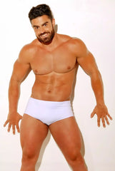 Traditional White Beach Trunks