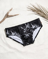 Black Floral Swim Brief 6 cm side