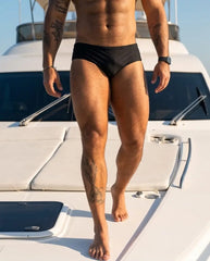 Black Low Rise Swim Briefs 10 c