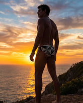 Black white Check Swim Brief 6 cm side