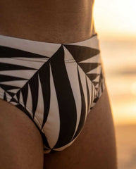 Black white Check Swim Brief 6 c