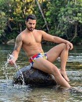 Geometric Swim Brief 6 cm side