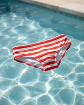 Red Stripe Swim Brief 6 cm side