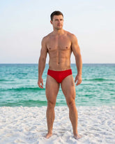 Red Togs swim brief 6 cm side