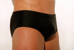 Black Low Rise Cut Men´s swim Trunks