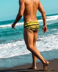 Stripe Low Rise Swim Briefs 10 cm side