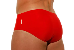 Red Low Rise Swim Briefs