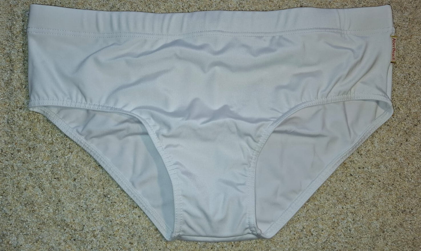 White Low Rise Cut Men´s swim Trunks