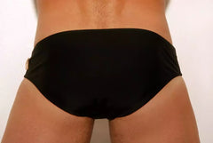 Black swim brief for men