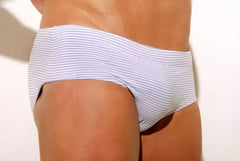 White carioca Low Rise Cut Men´s swim Trunks