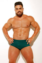 Traditional Olive Green Beach Trunks