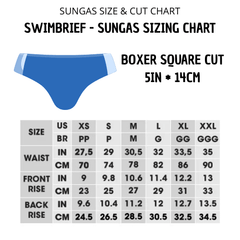 Men's Royal blue Geometric Swim Brief 15 cm side - Aberbeach