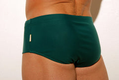 Olive Green Classic Swim Trunks for men - Aberbeach