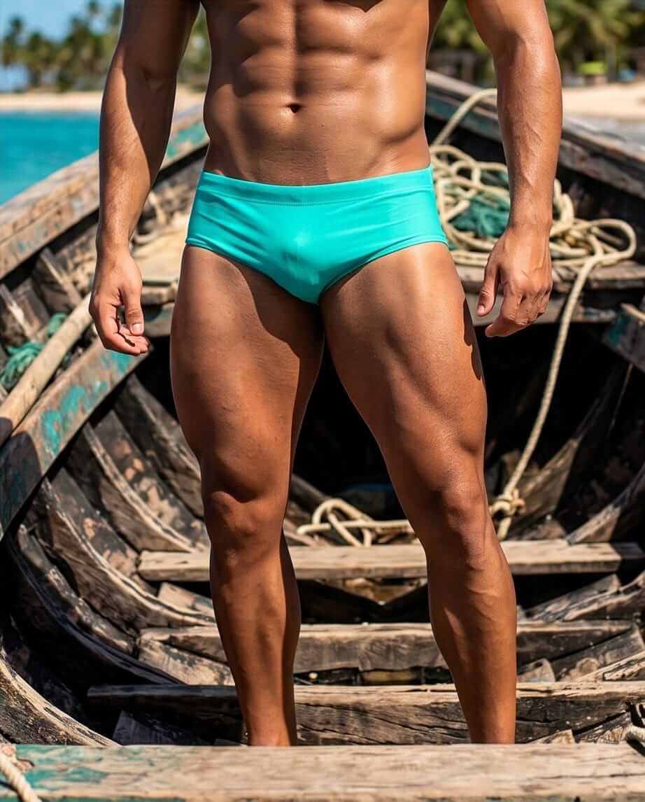 Aqua Turquoise Low Rise  Swimwear