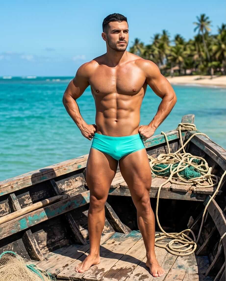 Aqua Turquoise Low Rise  Swimwear 10
