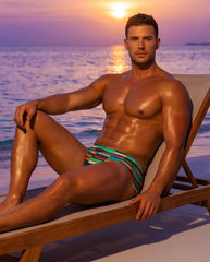 Australia striped Low Rise Swim Brief 10 cm side