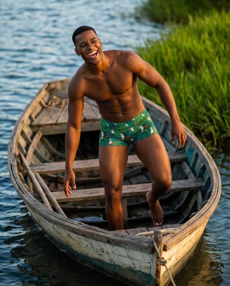 Budgie Boxer Square Cut Swim Briefs 