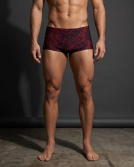 Burgundy Palm Men's Swim Briefs 15 c