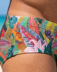Floral colorful Low Rise Swim brief 10 cm 
