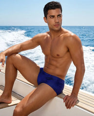 Men's Royal blue Geometric Swim Brief 15 c