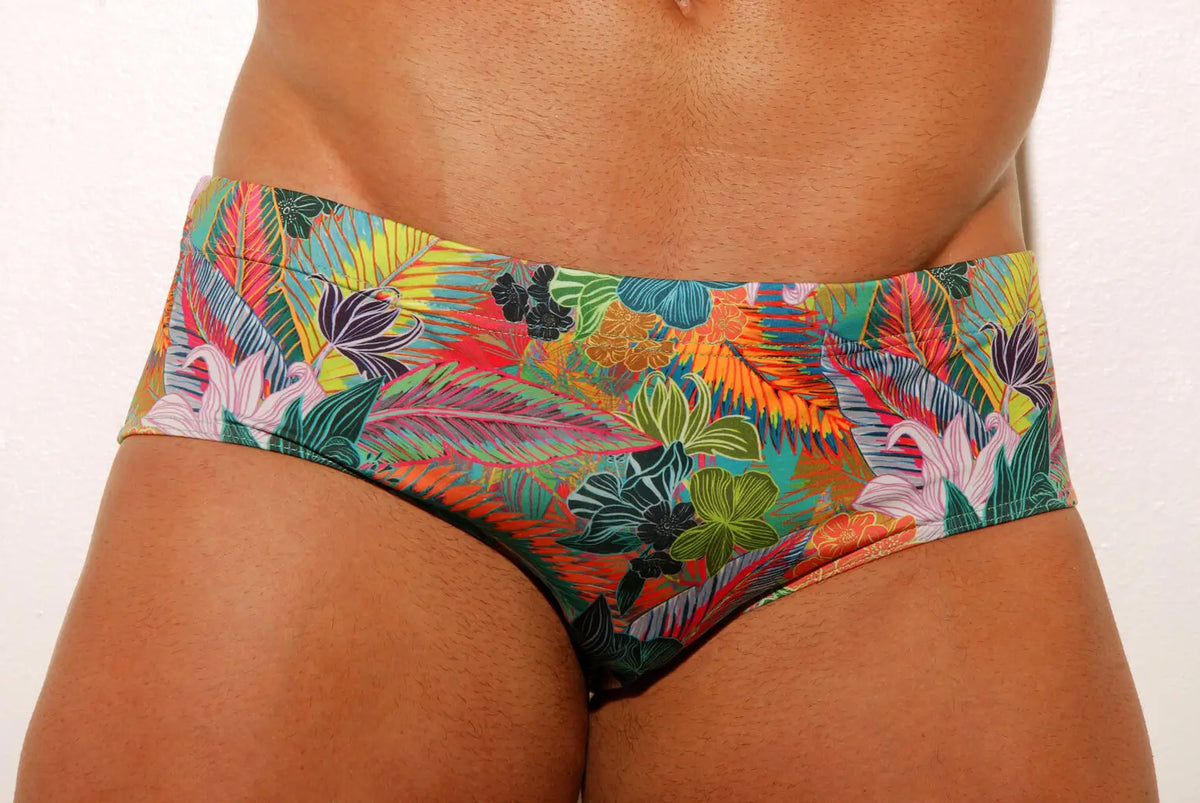 Floral Low Rise Cut Men´s swim Trunks