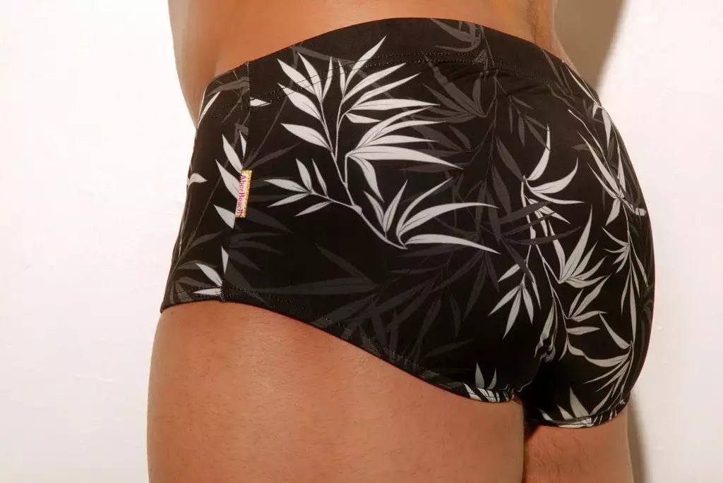 Black and White Classic Swim Brief 13 cm side - Aberbeach