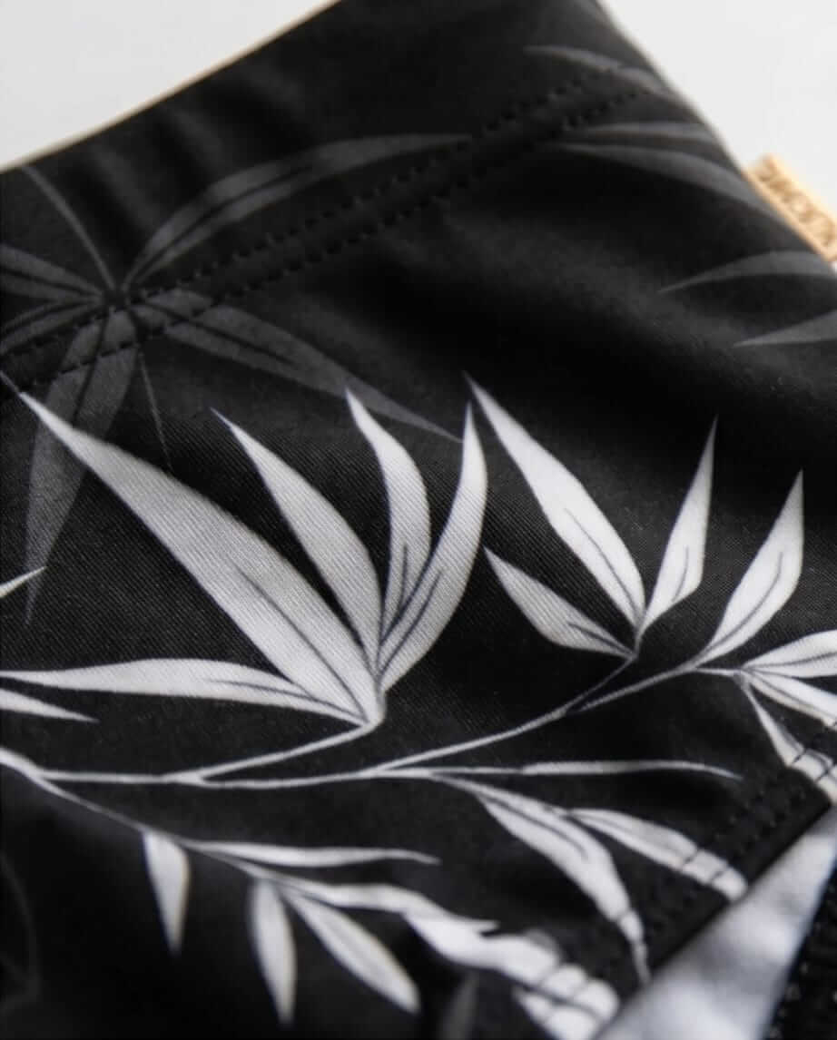 Black Floral Swim Brief 6 cm side - Aberbeach