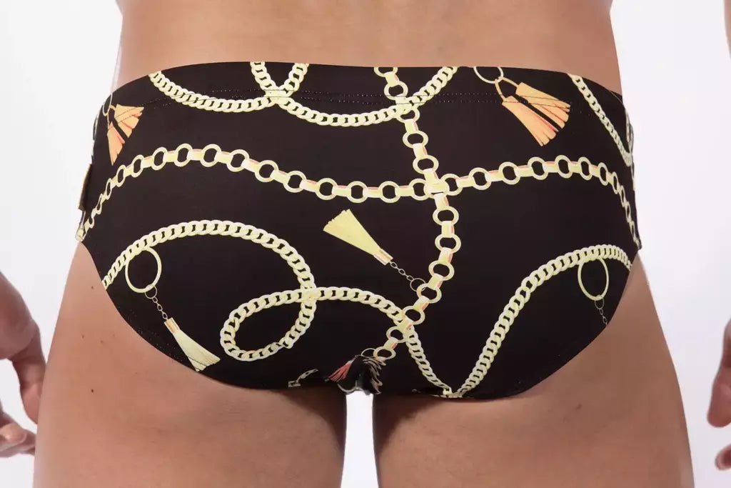Black Gold chain Mens Togs 6 cm - Aberbeach