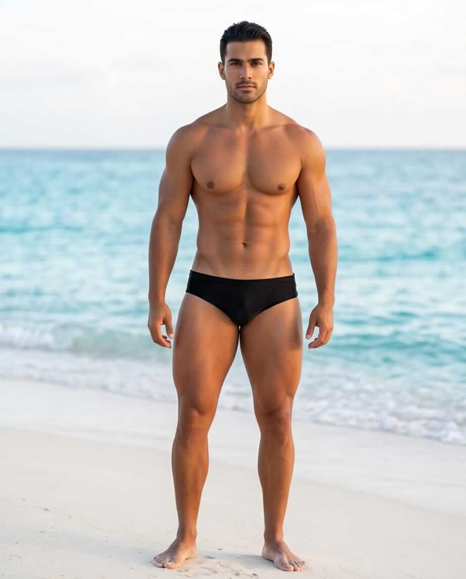 Bondi Black togs Swim Briefs 6 cm side - Aberbeach