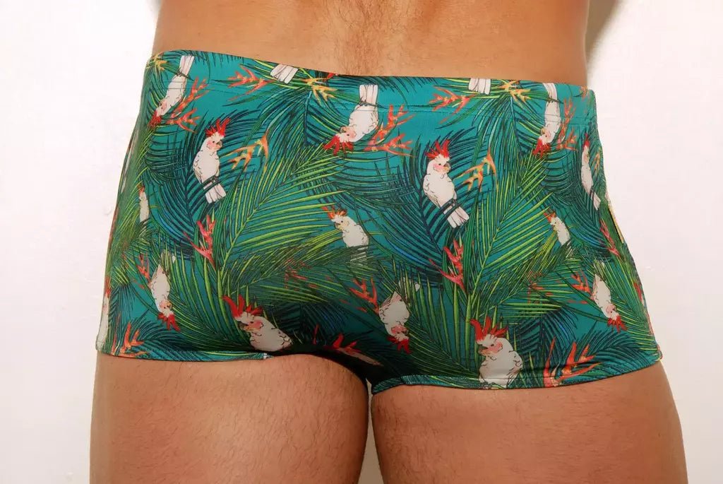 Budgie Boxer Square Cut Swim Briefs 15 cm Side - Aberbeach
