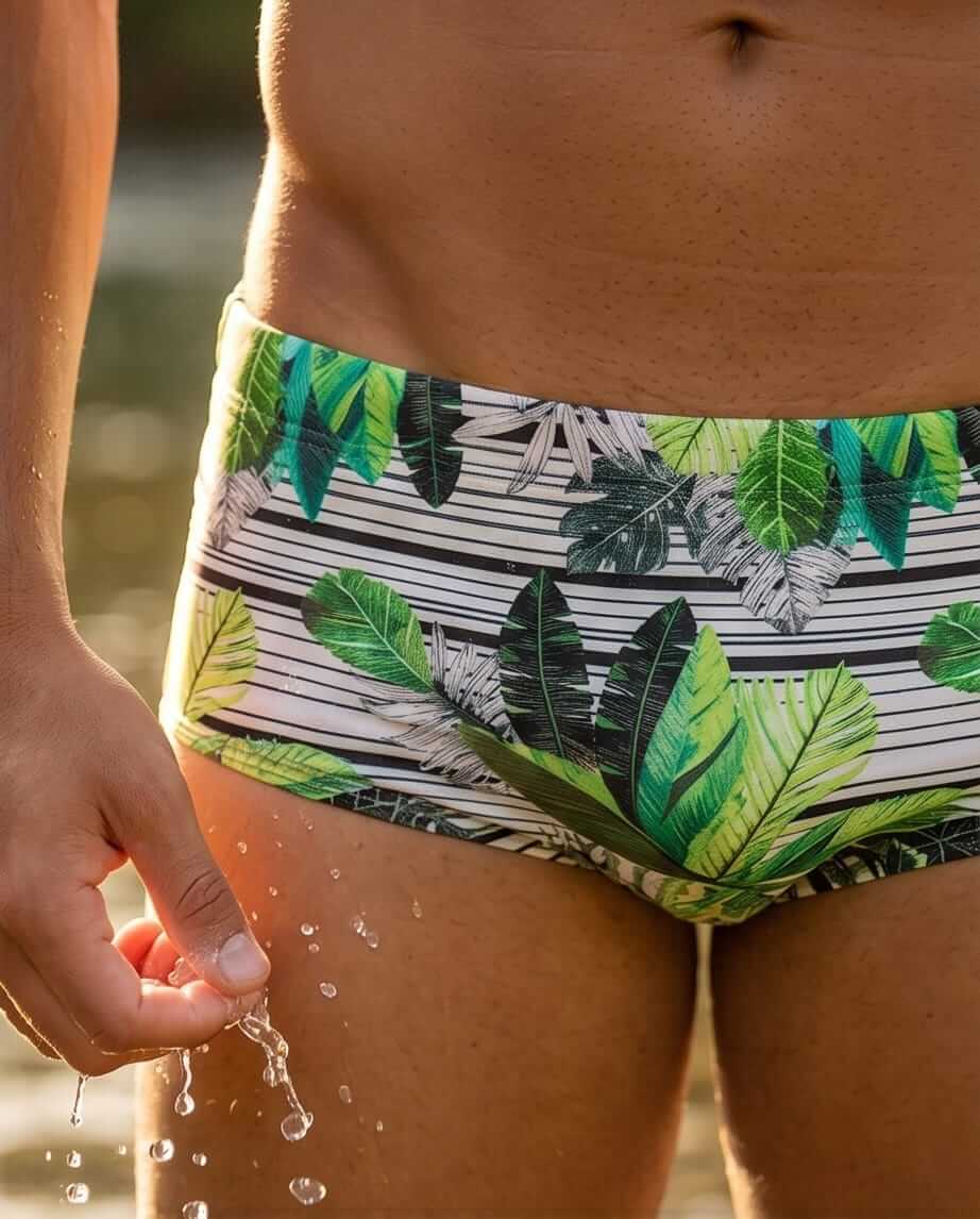 Floral Classic Swim Briefs 13 cm side - Aberbeach