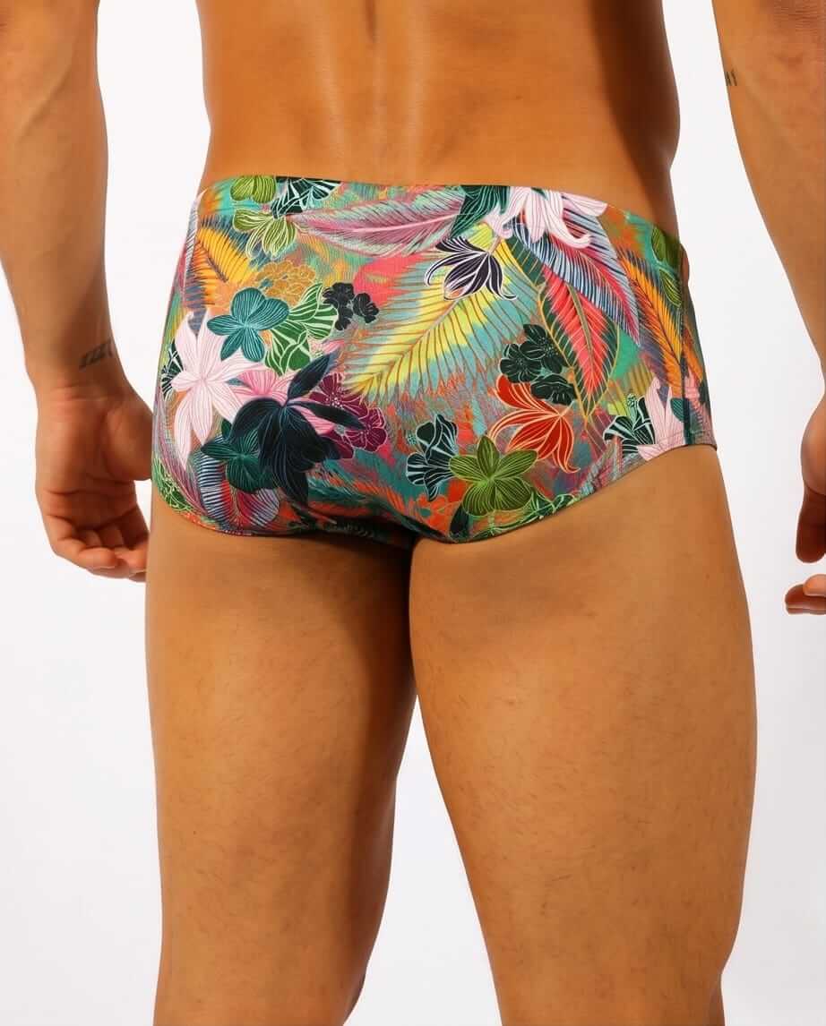 Floral colorful Swim brief 6 cm side - Aberbeach