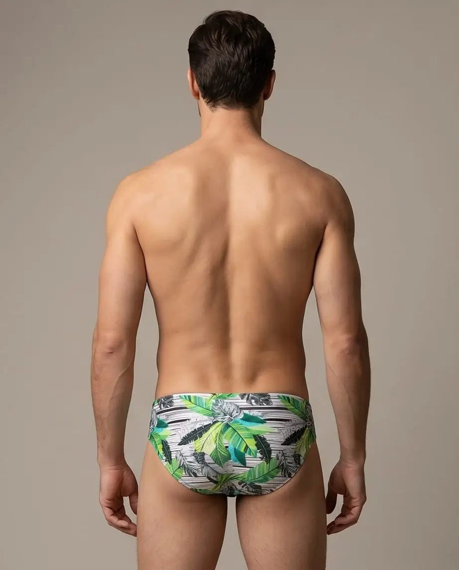 Floral Low Rise Swim Briefs 10 cm side - Aberbeach