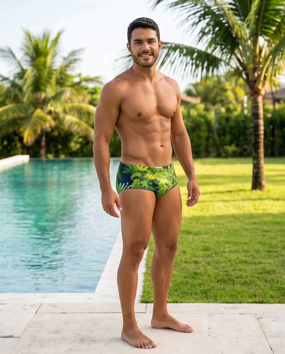 Floral Swim Brief classic cut 13 cm side - Aberbeach