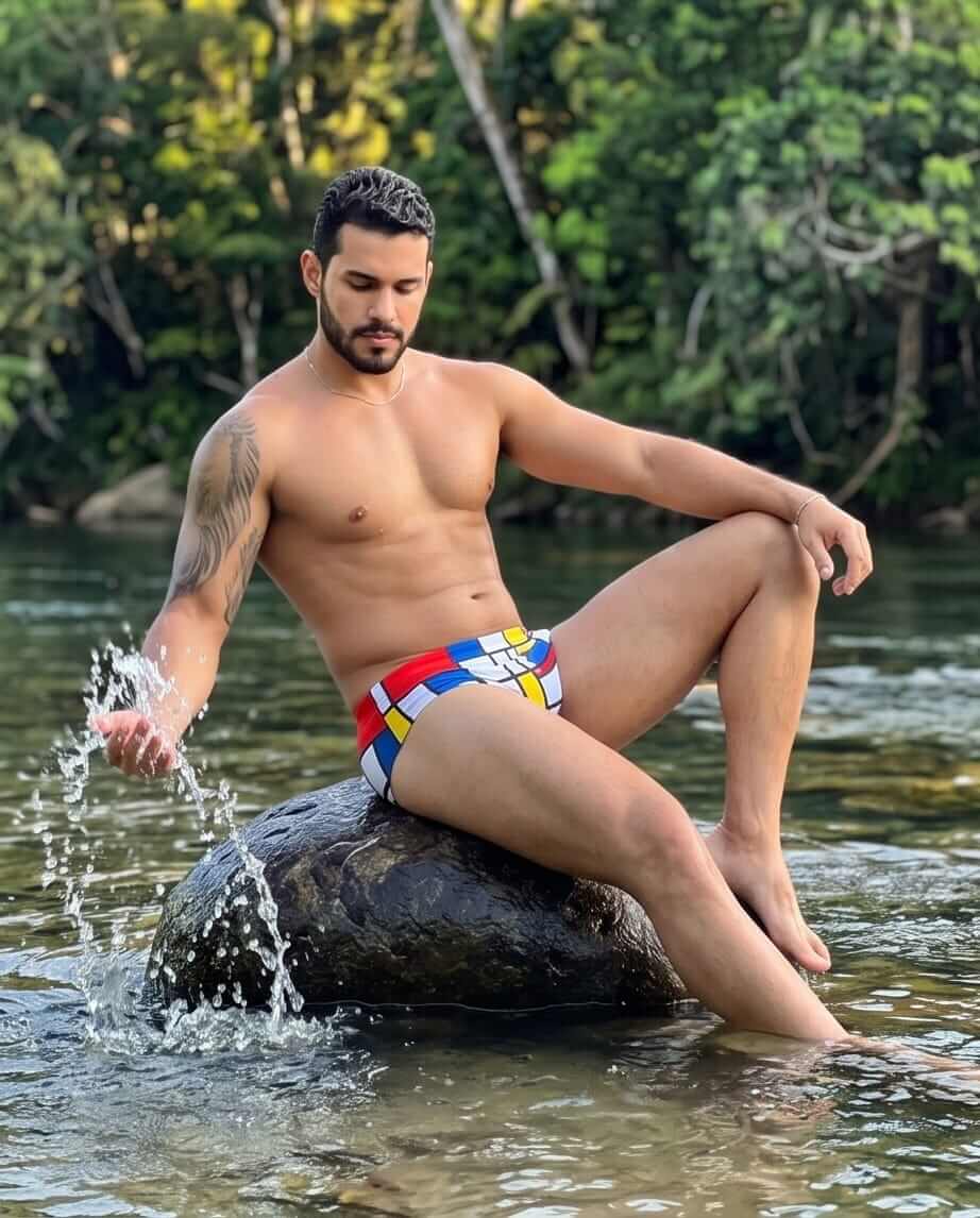 Geometric Swim Brief 6 cm side - Aberbeach