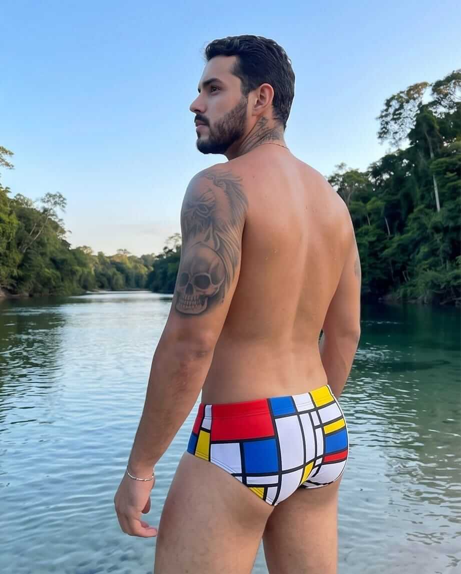Geometric Swim Brief 6 cm side - Aberbeach