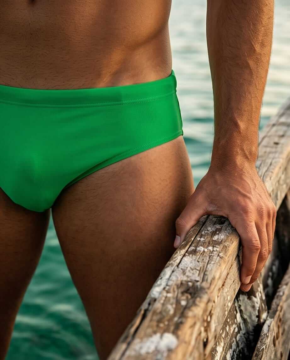 Green Swim briefs 06 cm side - Aberbeach