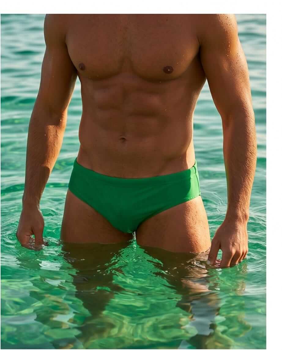 Green Swim briefs 06 cm side - Aberbeach