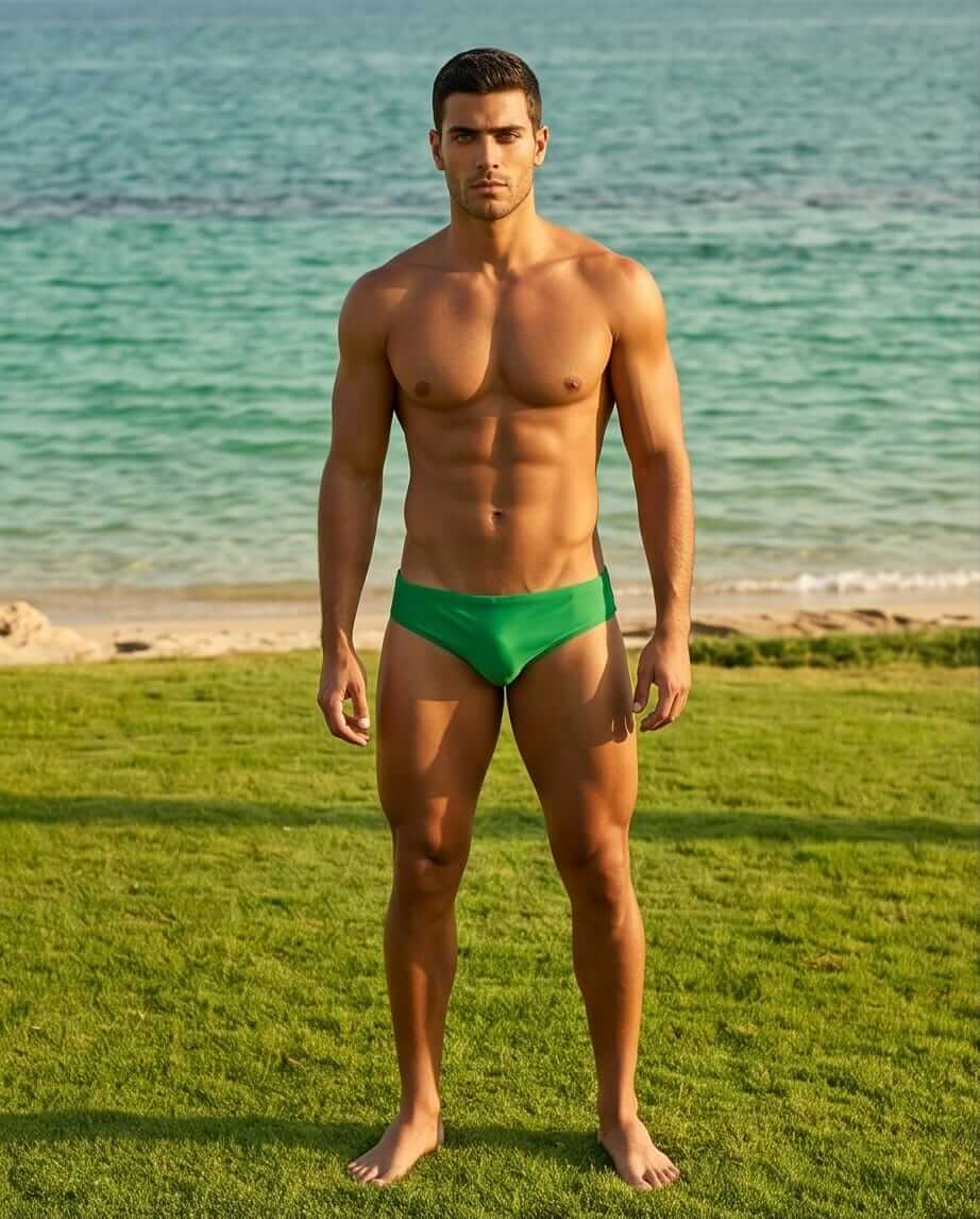Green Swim briefs 06 cm side - Aberbeach