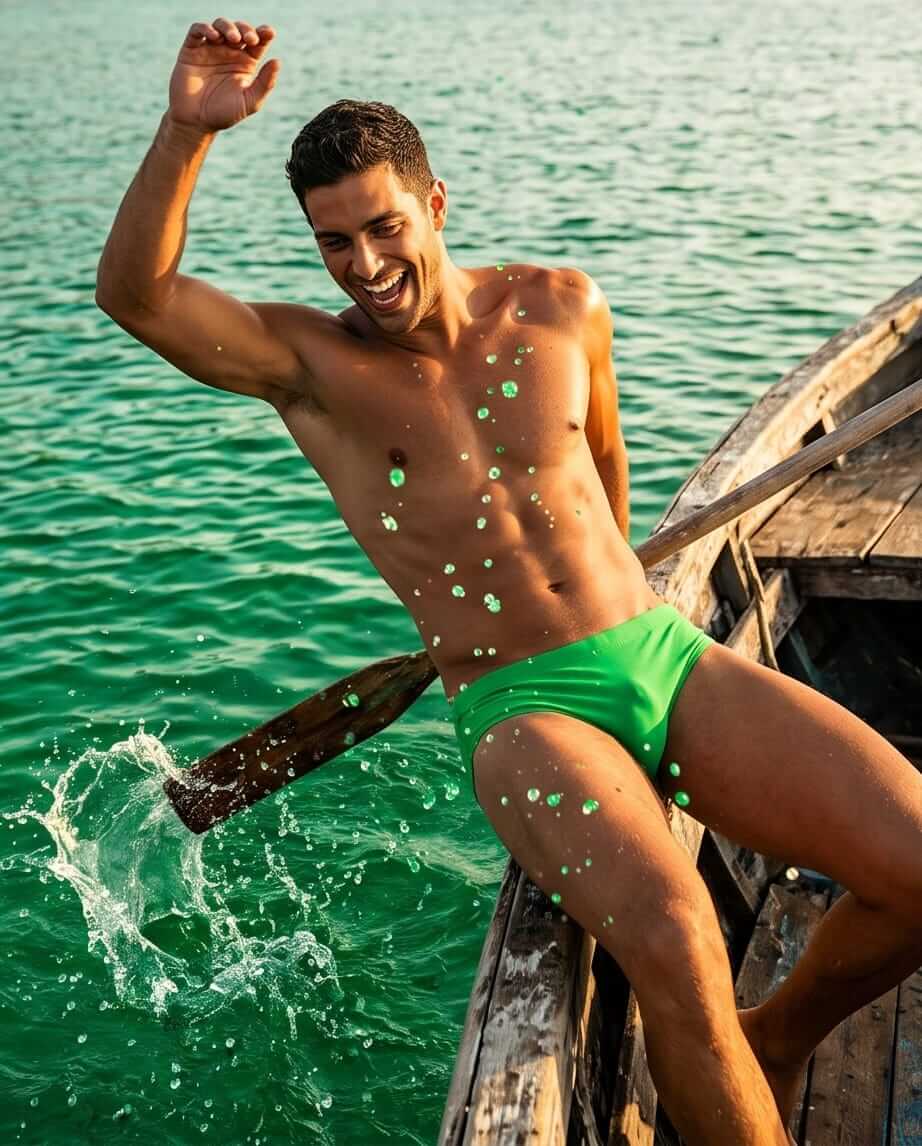 Green Swim briefs 06 cm side - Aberbeach
