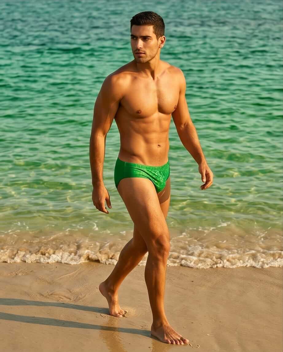 Green Swim briefs 06 cm side - Aberbeach