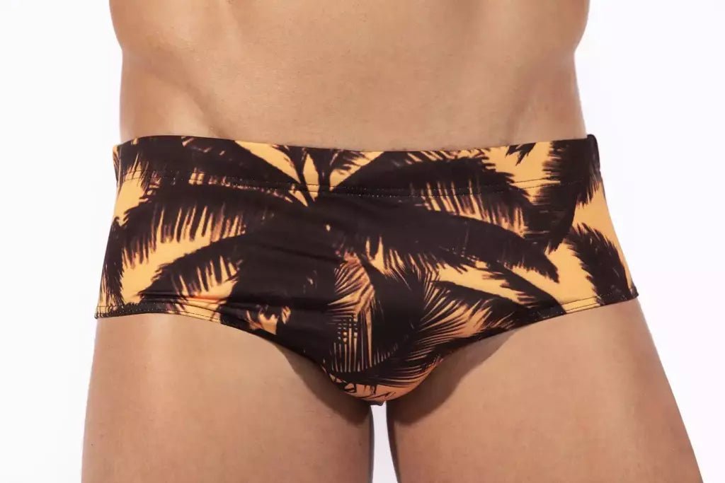 Low Rise Gold Palm Print 10 cm side - Aberbeach