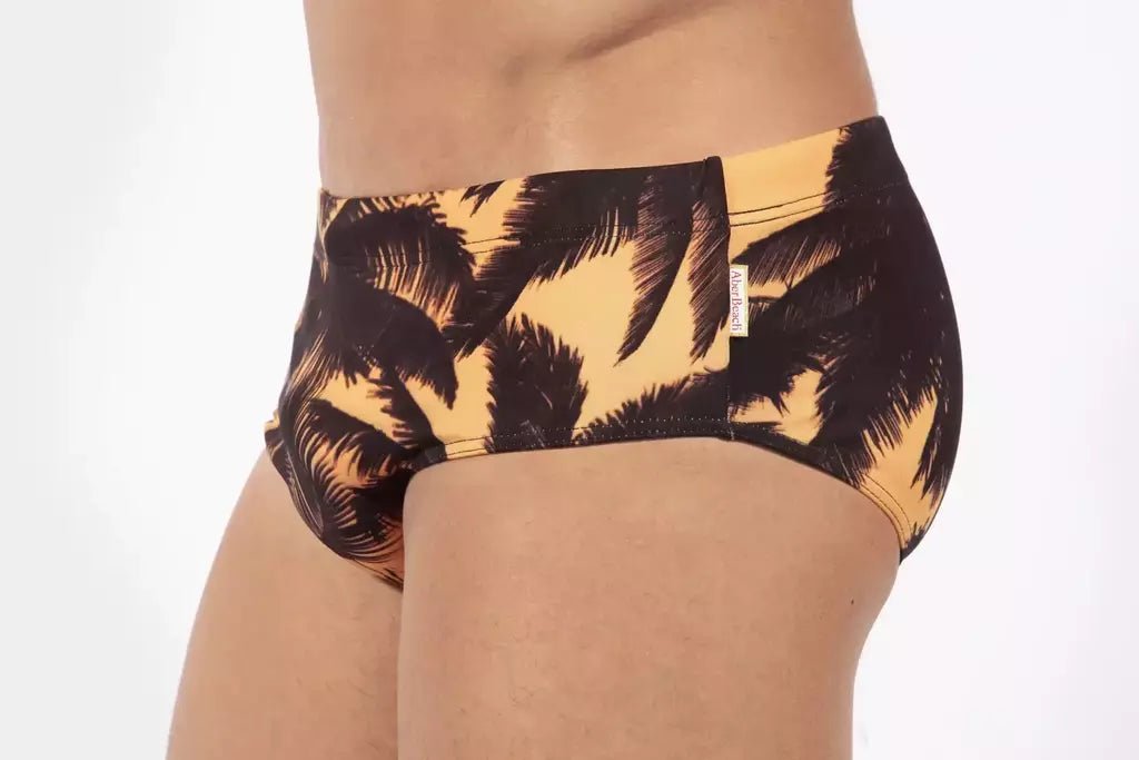 Low Rise Gold Palm Print 10 cm side - Aberbeach