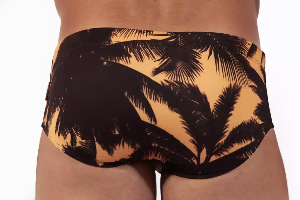 Low Rise Gold Palm Print 10 cm side - Aberbeach