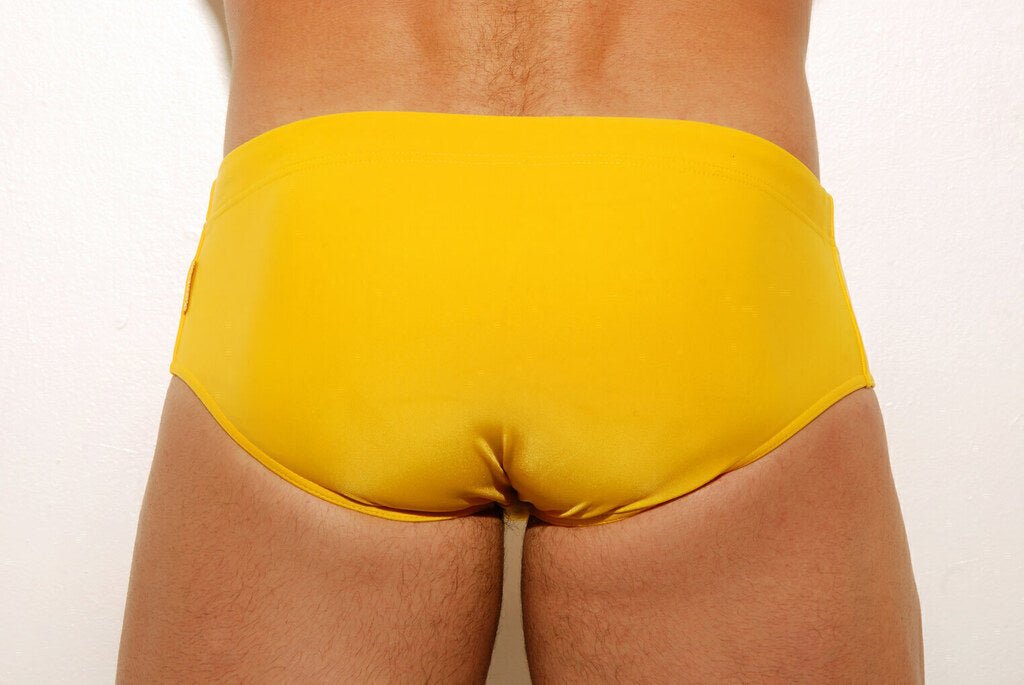 Mens Yellow Togs Low Rise 10 cm Side - Aberbeach
