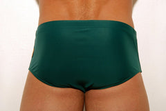 Olive Green Classic Swim Trunks for men - Aberbeach